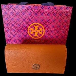 Tory Burch Vibrant Orange Sunglasses Case & Lint Free Carrying Case